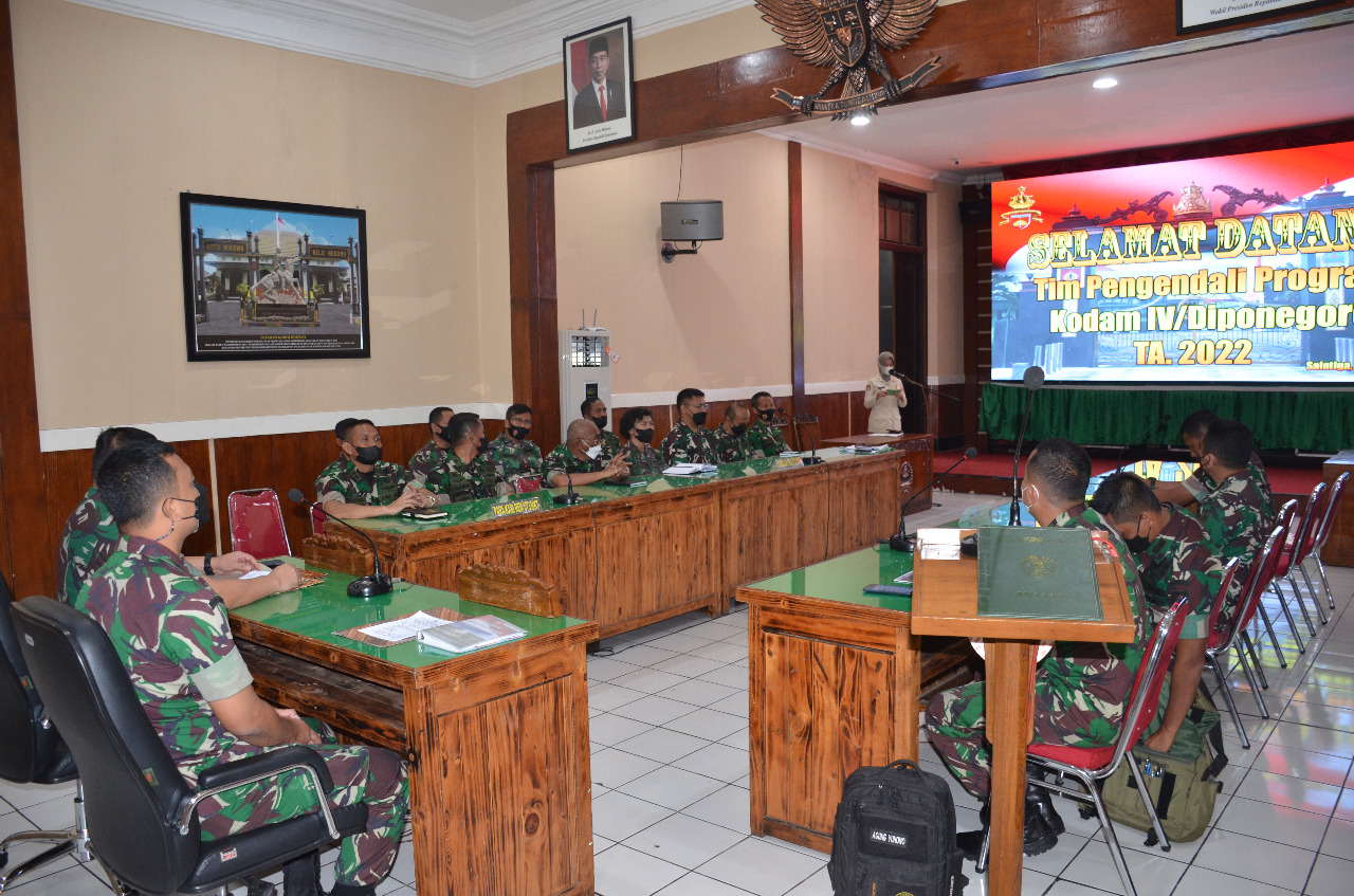 Korem 073/MKT Laksanakan Kegiatan Pengendalian Program Kerja dan Anggaran Tahun 2022